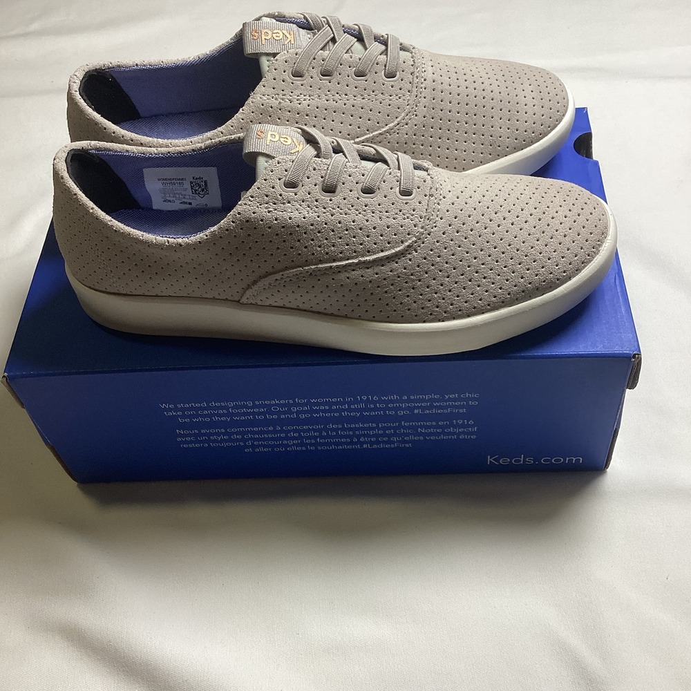 Keds NWT Studio Leap Perf Suede Gray Sneakers Women's Size 8 - Picture 4 of 8